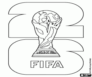 раскраска Логотип чемпионата мира FIFA 2026