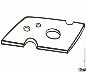 раскраска Ломтик сыра Эмменталь