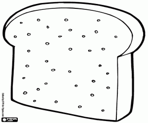 раскраска Ломтик хлеба