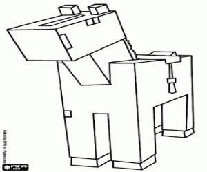 раскраска Лошадь в Minecraft