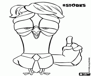 раскраска Любопытный Голубь Подпевала