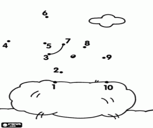 раскраска Маленькая птица в гнездо, точка в точку
