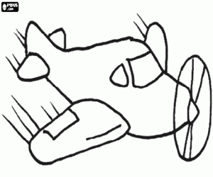 раскраска Маленький самолет винтом