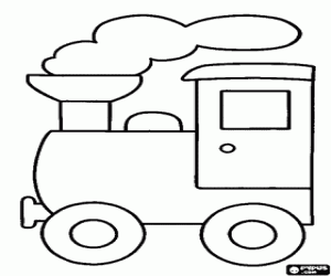 раскраска Малые паровоз