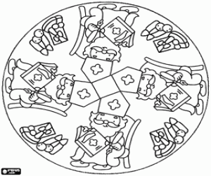 раскраска Мандала с Святого Николая
