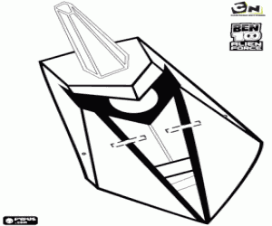 раскраска Маска Chromastone, Ben 10 Alien Force