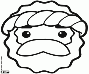 раскраска Маска Вулкан или Гефеста