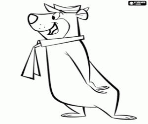 раскраска Медведь Йоги, медведь Jellystone