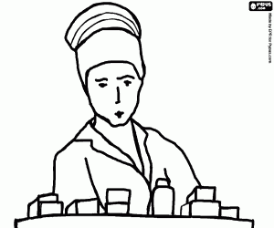 раскраска Медсестра и лекарства