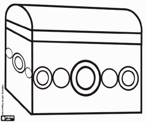 раскраска Мельхиор в подарок, коробочку с золотом