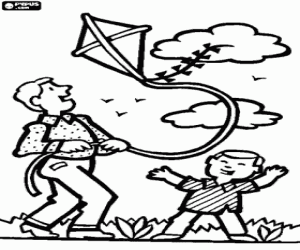 раскраска Мой папа и я с змей