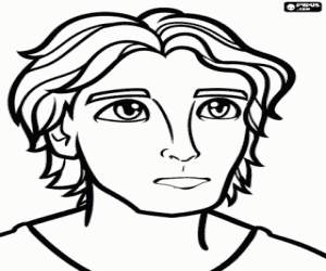 раскраска Молодой воин Нод