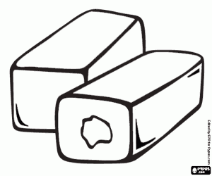 раскраска Молоко батончики