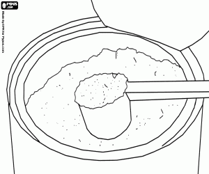 раскраска Молоко сухое с ложкой
