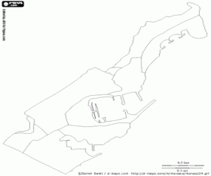 раскраска Монако Карта