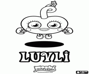 раскраска Монстр Luvli, Moshi Monsters