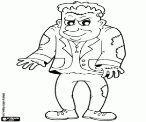 раскраска Монстр Франкенштейна