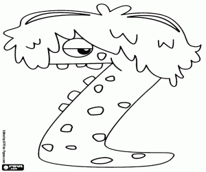 раскраска Монстр на букву Z