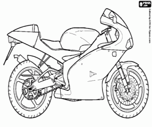 раскраска Мотоцикл Aprilia RS 125
