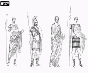 раскраска Мужчины Римской империи