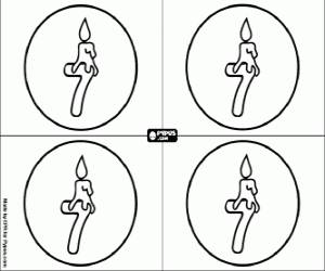 раскраска Мы будем праздновать мои семь день рождения