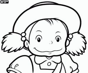 раскраска Мэй, характер мой сосед Тоторо