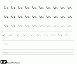 раскраска Написать SO, строчные буквы