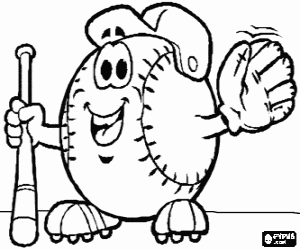 раскраска Незаменим для бейсбола