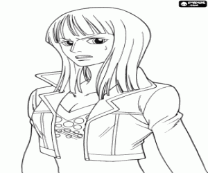 раскраска Нико Робин, персонаж из One Piece