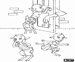 раскраска Ноги волка с мукой