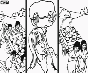 раскраска Обнаружение колесо