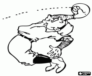 раскраска Оборонительный игрок в бейсбол