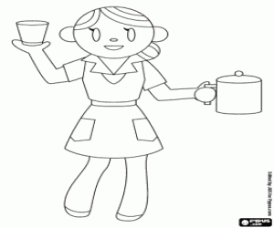 раскраска Обслуживание самолетов на борту