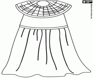 раскраска Одежда для женщины в древнем Египте