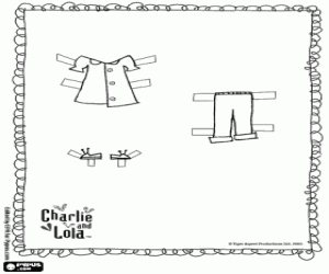 раскраска Одеть игра с Лола