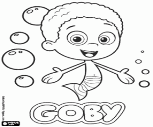 раскраска Один из Bubble Guppies, Goby