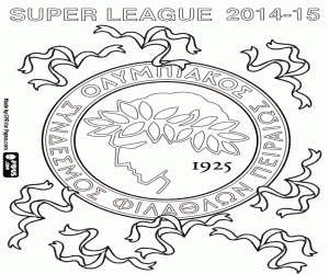 раскраска Олимпиакос, чемпион Лиги 2014-15