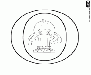 раскраска Омикрон, греческая буква и Pypus