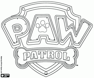 раскраска Оригинальный логотип Paw Patrol