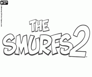 раскраска Оригинальный логотип The Smurfs 2