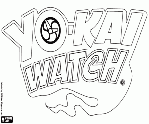 раскраска Оригинальный логотип Yo-kai Watch