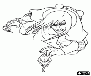 раскраска Орочимару, ниндзя Наруто