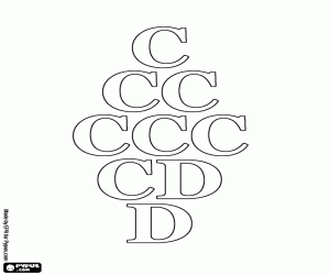 раскраска От 100 до 500, в римские цифры