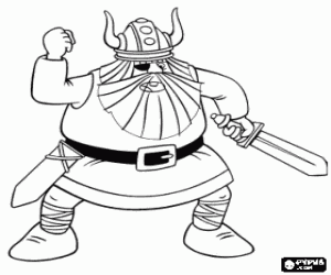 раскраска Отец вики, Халвар