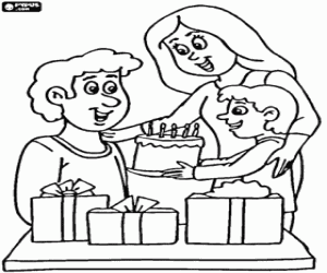 раскраска Отец в его праздник