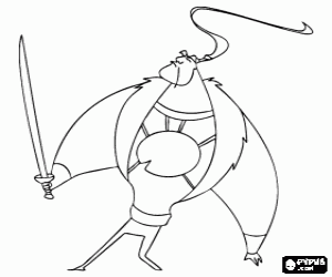 раскраска Охотник на драконов Лиан-Чу