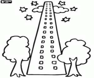 раскраска Очень высокий строительство небоскреба