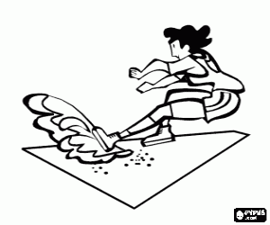 раскраска Падение в тройном прыжке