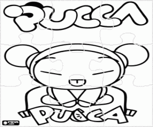 раскраска Пазл Pucca, девушка Южной Кореи