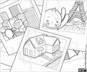 раскраска Пазл с путешествия Pypus